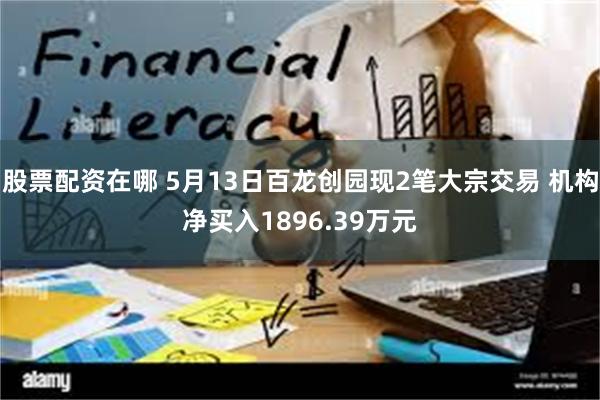 股票配资在哪 5月13日百龙创园现2笔大宗交易 机构净买入1896.39万元