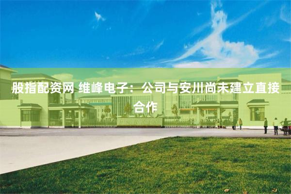 股指配资网 维峰电子：公司与安川尚未建立直接合作