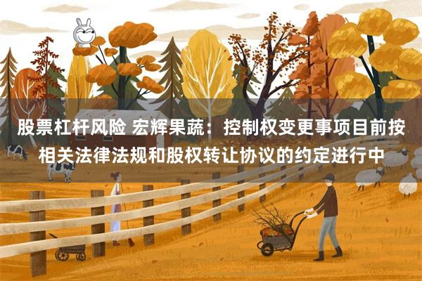 股票杠杆风险 宏辉果蔬：控制权变更事项目前按相关法律法规和股权转让协议的约定进行中