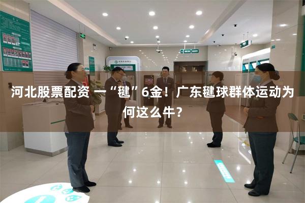 河北股票配资 一“毽”6金！广东毽球群体运动为何这么牛？