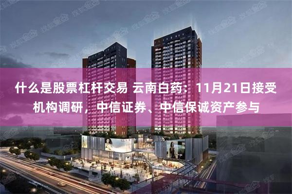 什么是股票杠杆交易 云南白药:11月21日接受机构调研,中信证券、中信保诚资产参与